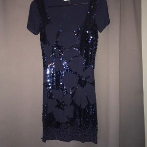 Trina Turk navy sequin dress